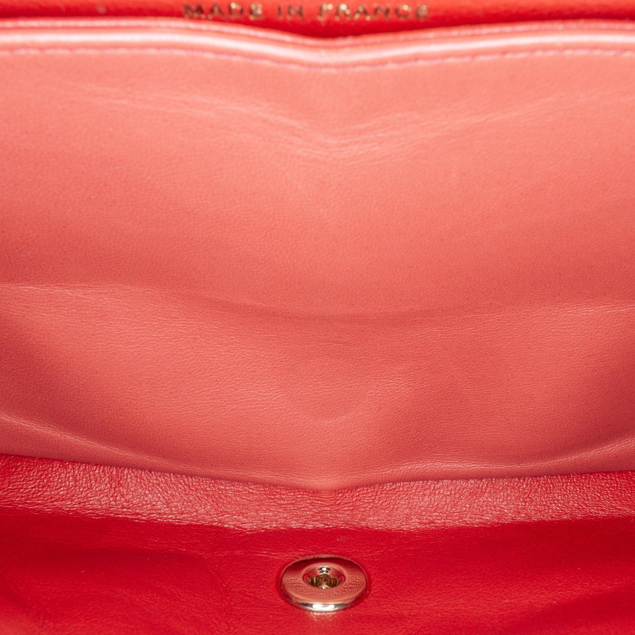 Chanel Medium Classic Chevron Lambskin Double Flap Oranje