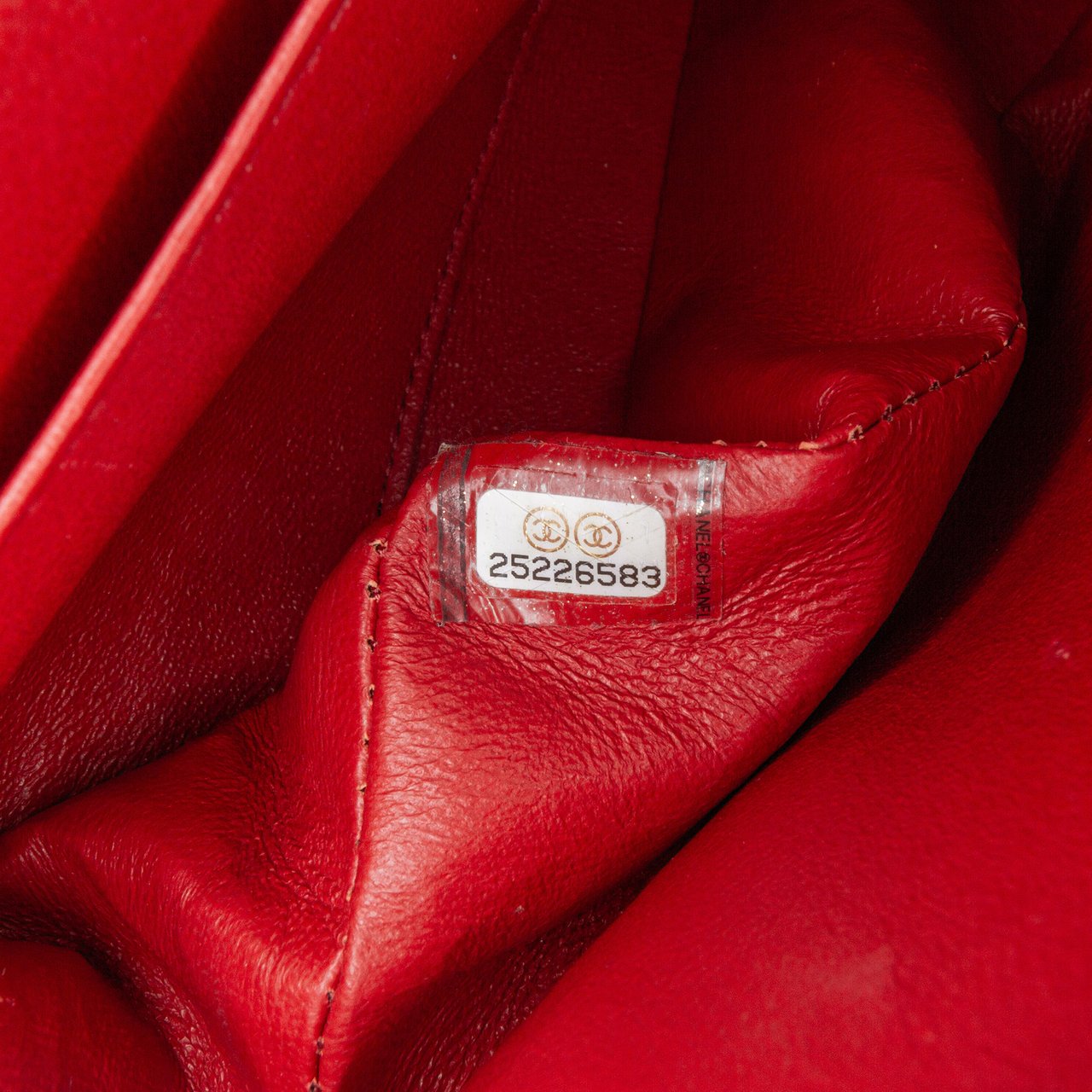 Chanel Medium Classic Chevron Lambskin Double Flap Oranje