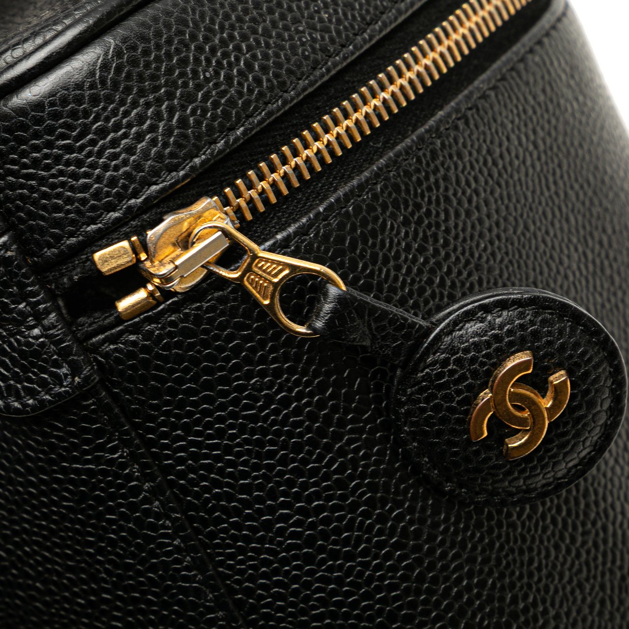 Chanel CC Caviar Vanity Bag Zwart