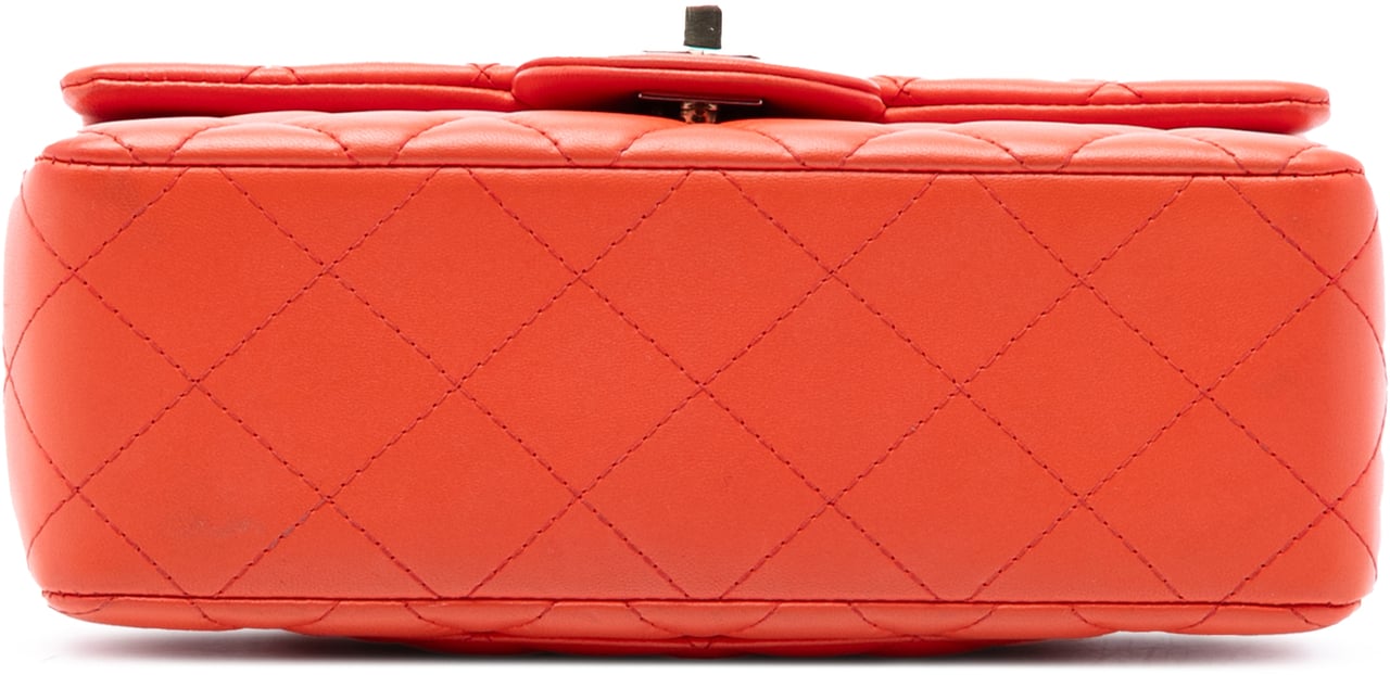 Chanel Mini Rectangular Classic Lambskin Single Flap Oranje