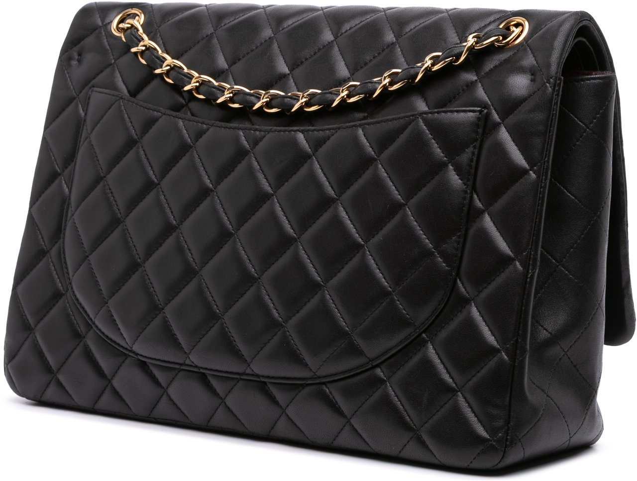 Chanel Maxi Classic Lambskin Double Flap Zwart