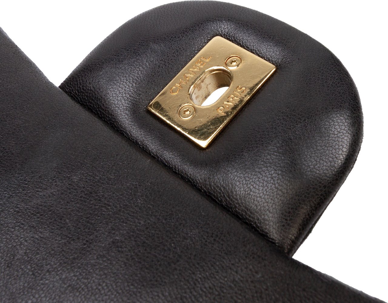 Chanel Maxi Classic Lambskin Double Flap Zwart