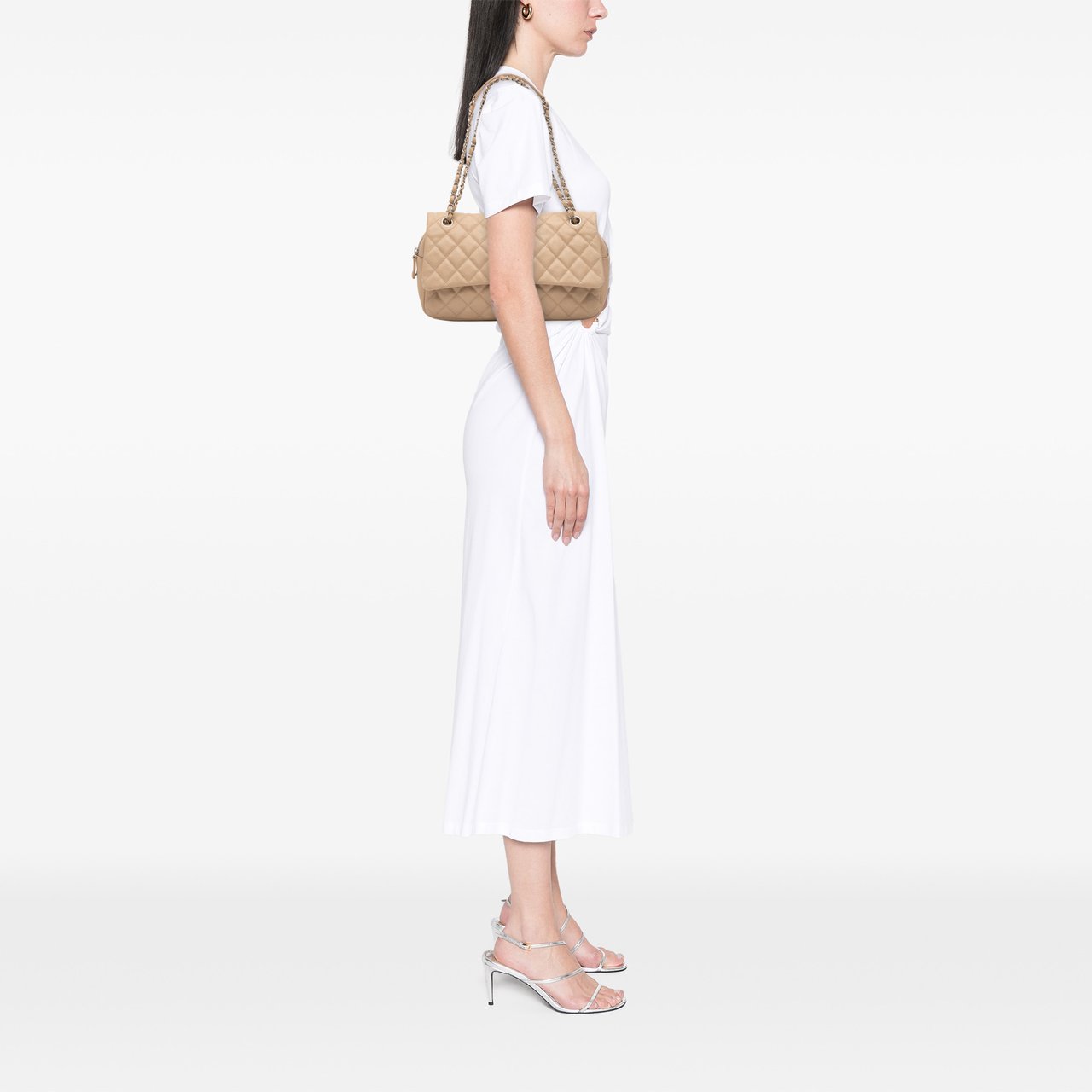 Chanel Jumbo Quilted Caviar Easy Flap Bruin