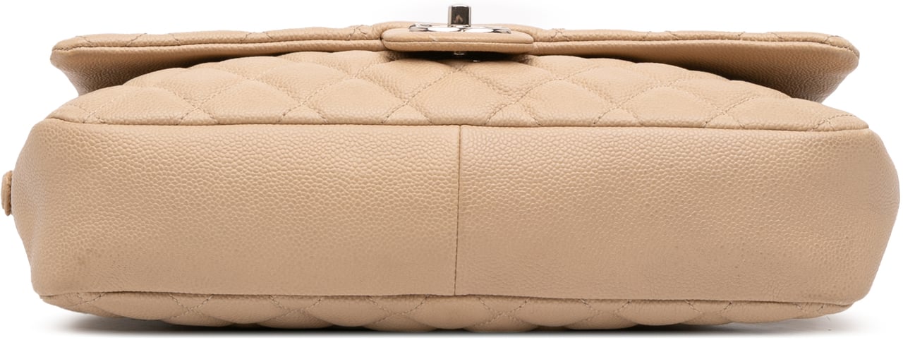 Chanel Jumbo Quilted Caviar Easy Flap Bruin
