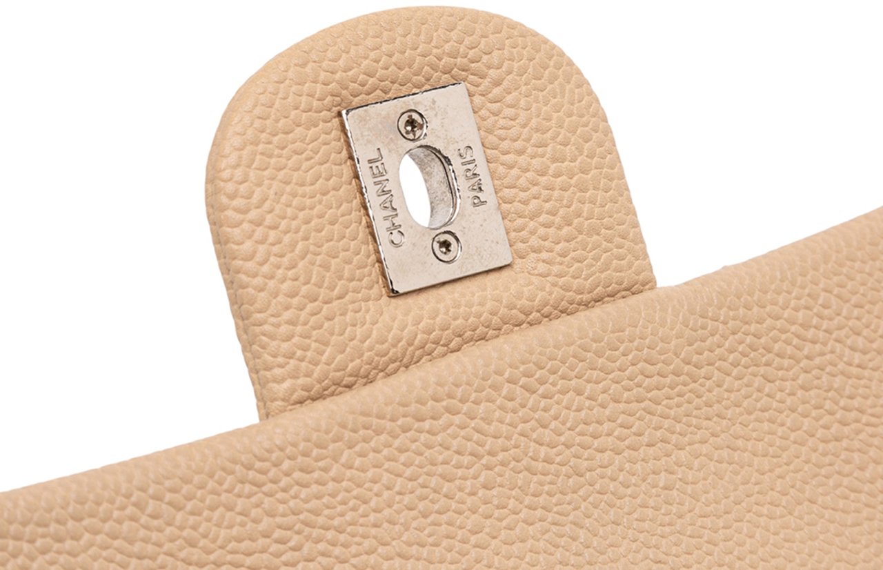 Chanel Jumbo Quilted Caviar Easy Flap Bruin