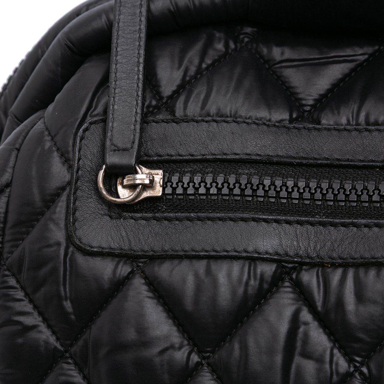 Chanel Quilted Nylon Coco Cocoon Bowler Bag Zwart
