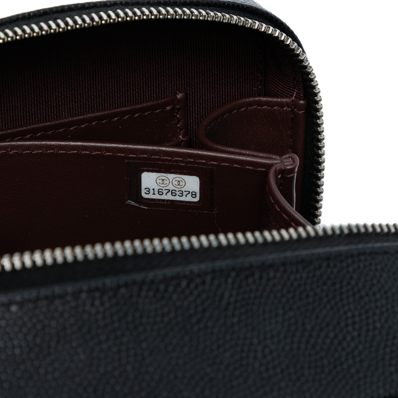 Chanel CC Quilted Caviar Camera Bag Zwart