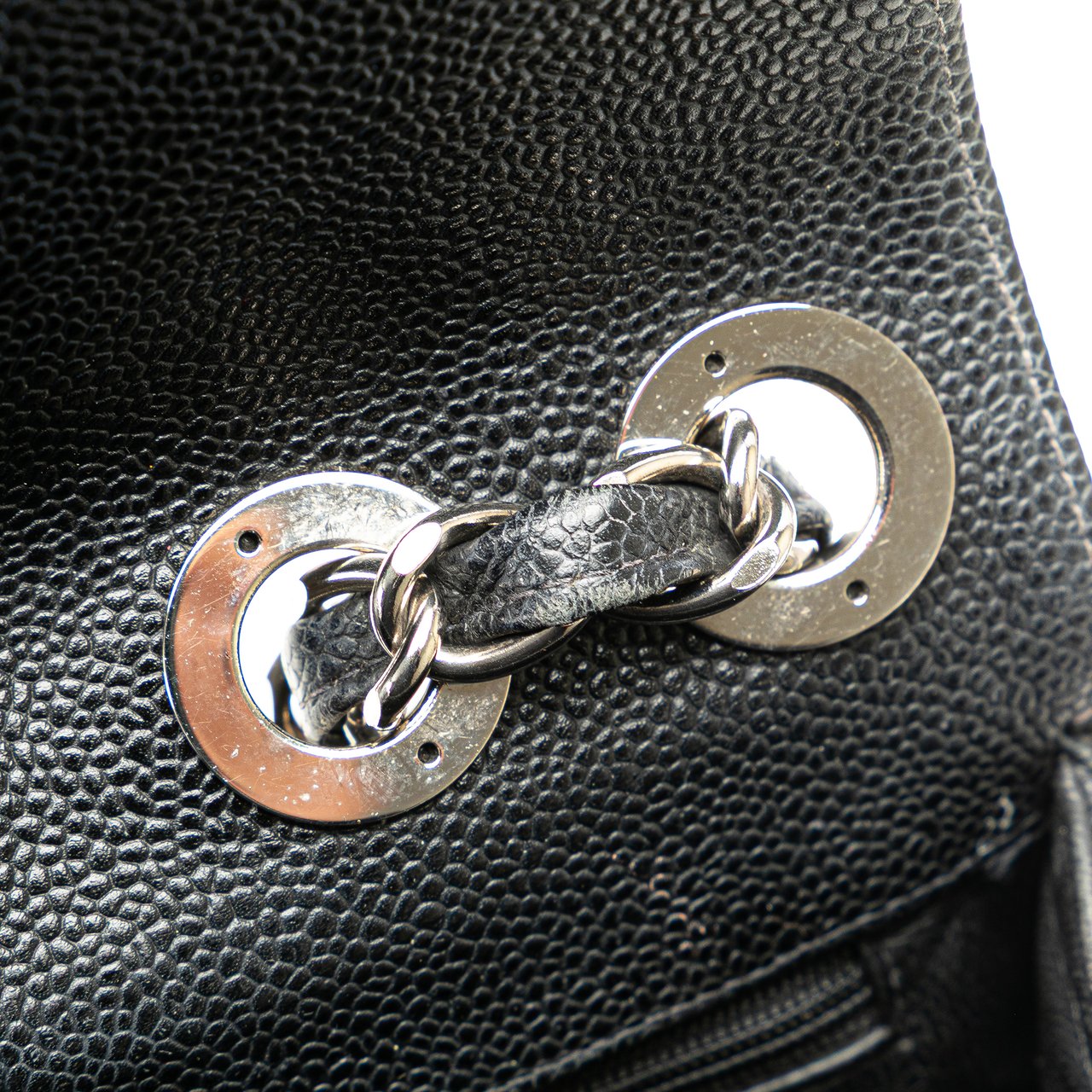 Chanel Jumbo Quilted Caviar Single Flap Zwart