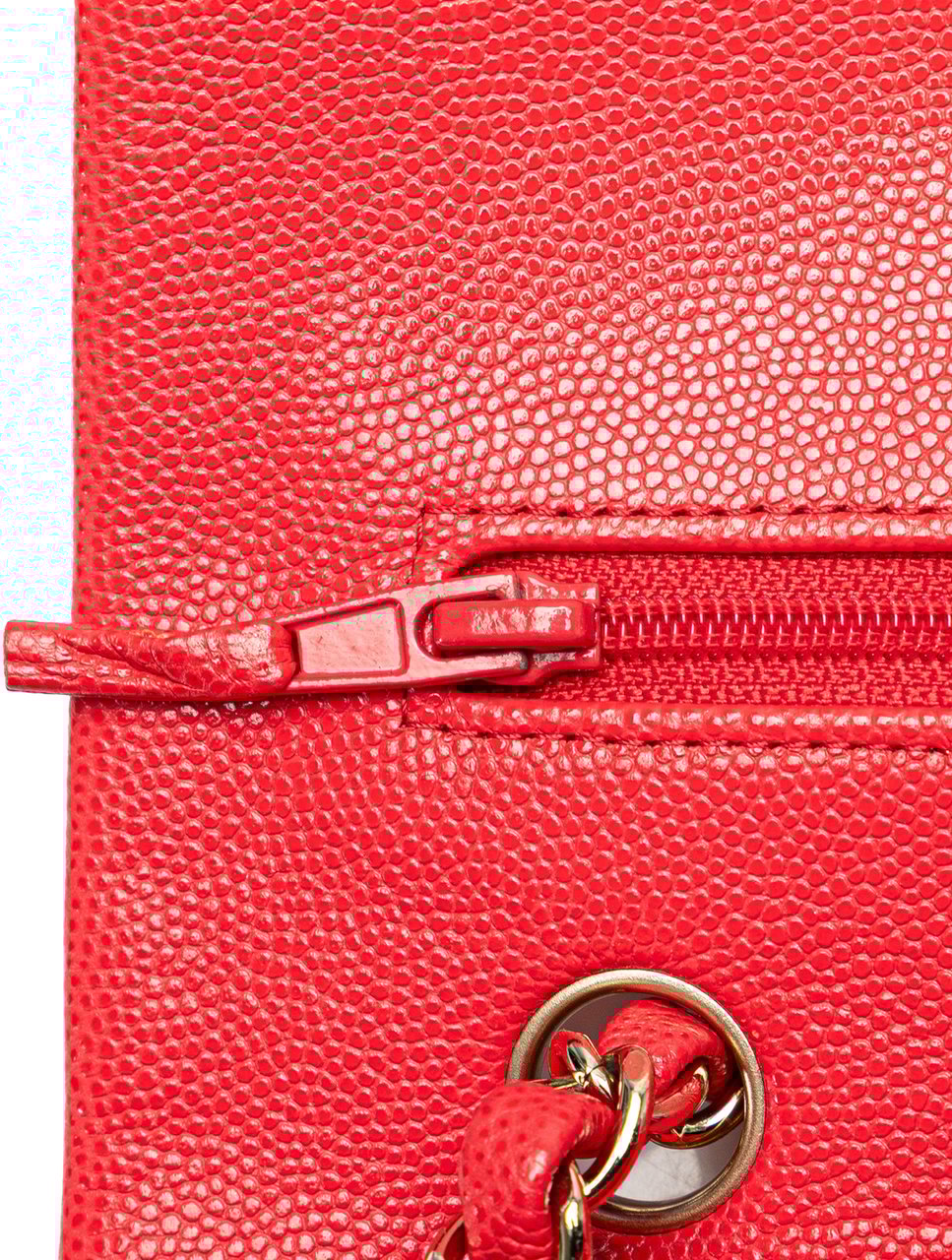 Chanel Medium Classic Caviar Double Flap Rood