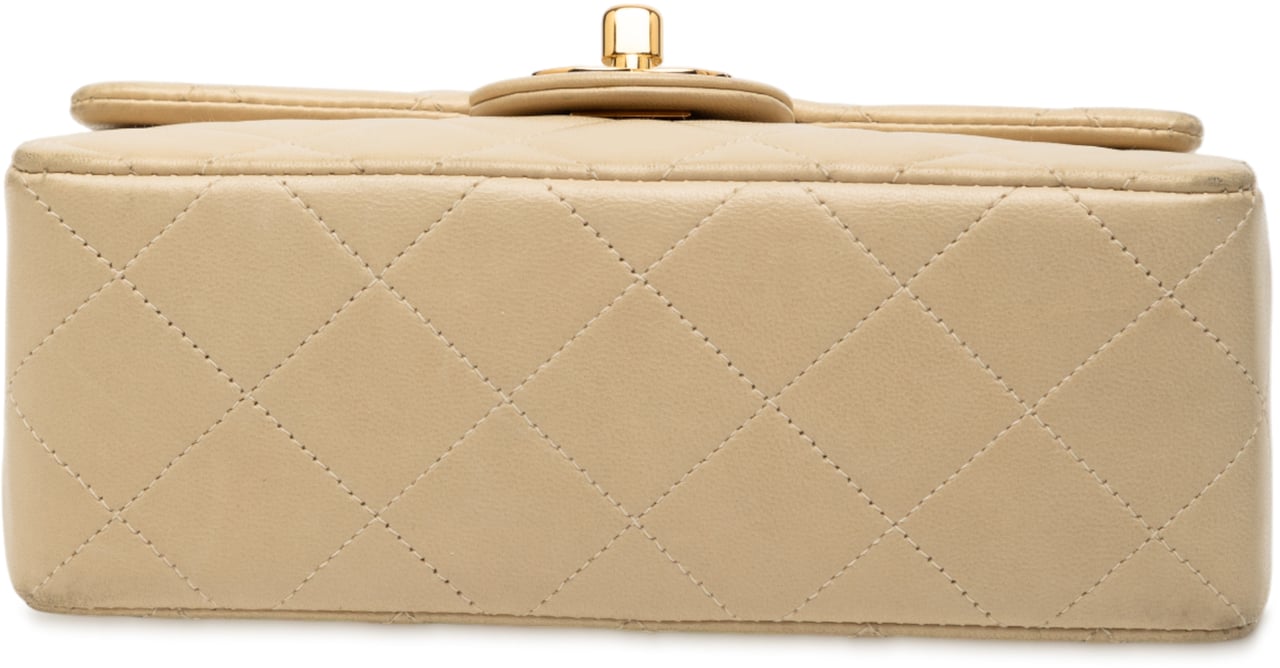 Chanel Mini Square Classic Lambskin Single Flap Bruin