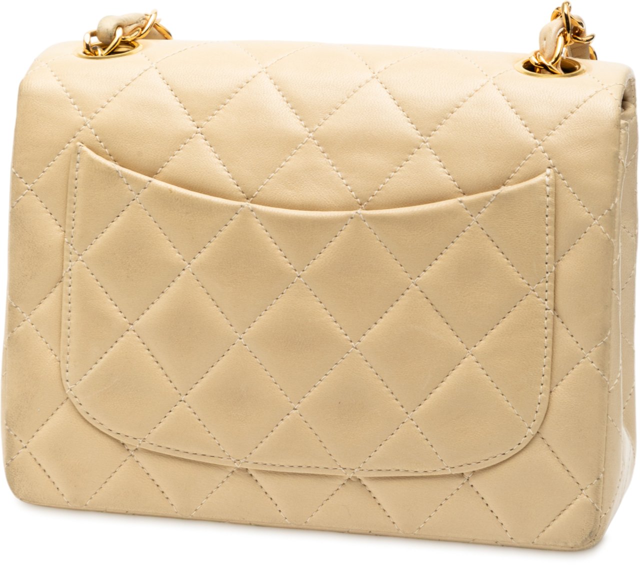 Chanel Mini Square Classic Lambskin Single Flap Bruin