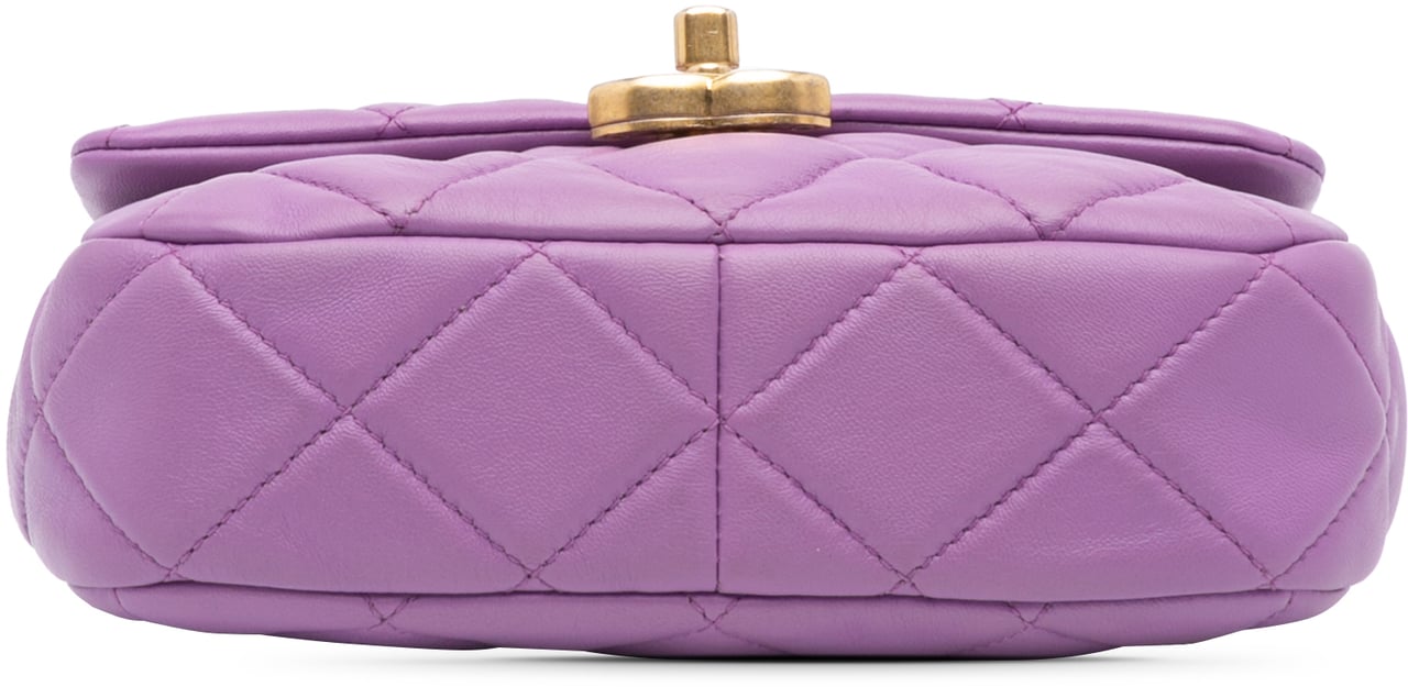 Chanel Mini Quilted Lambskin Candy Chain Flap Paars