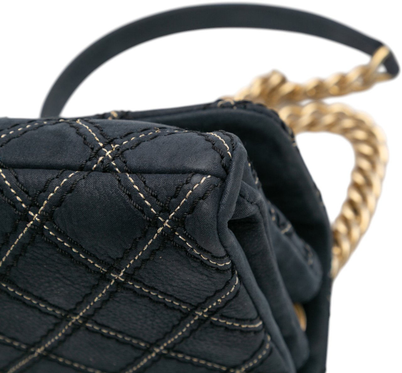 Chanel Medium Quilted Calfskin Triple Stitched Flap Blauw