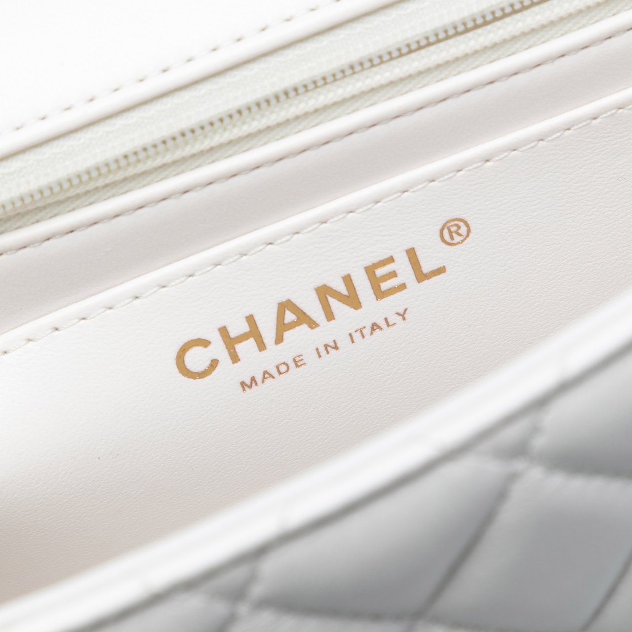 Chanel Mini Quilted Lambskin Coco Top Handle Bag Wit