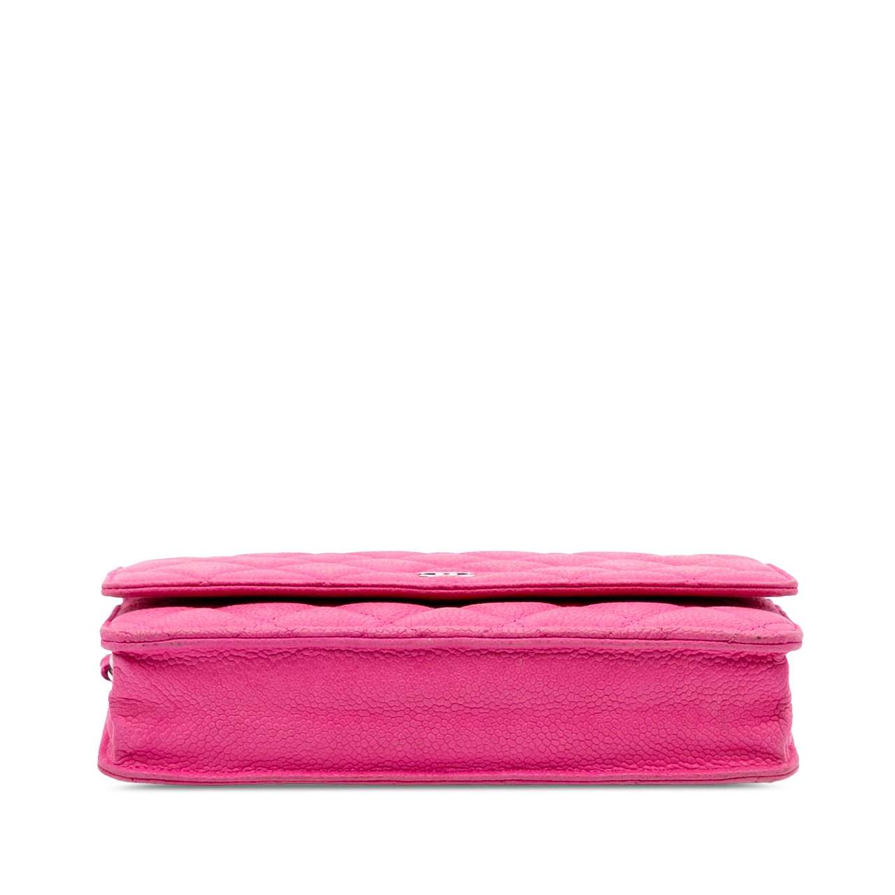 Chanel CC Caviar Wallet on Chain Roze