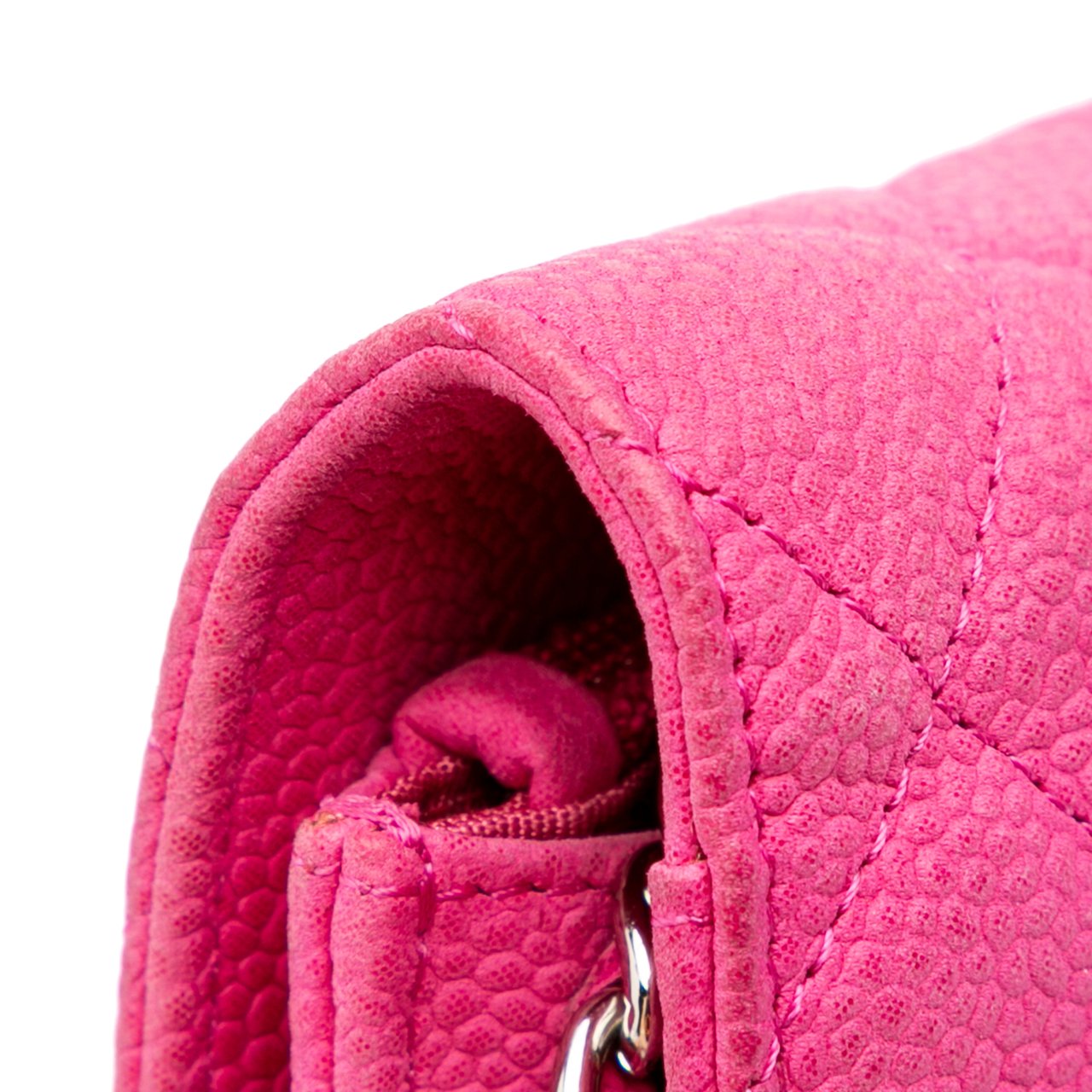Chanel CC Caviar Wallet on Chain Roze