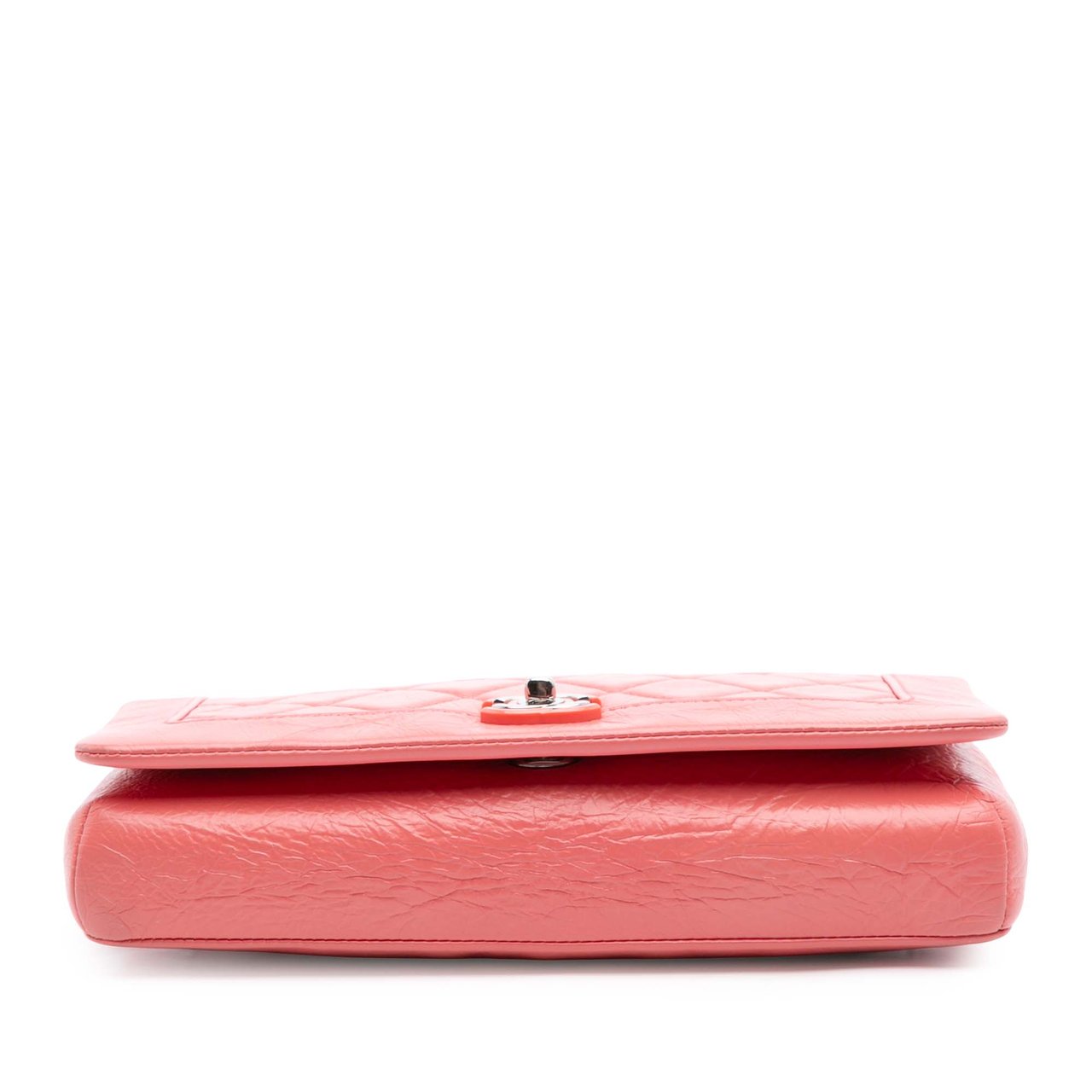 Chanel Crumpled Calfskin Bi Quilted Vintage Full Flap Roze