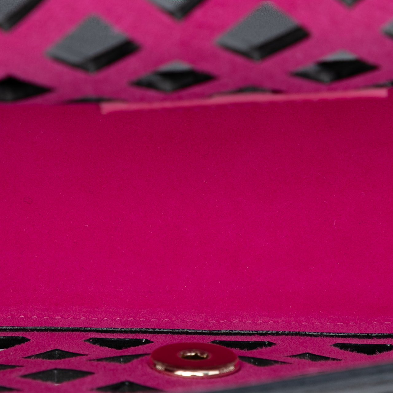 Chanel Large Perforated Calfskin See Through Flap Zwart