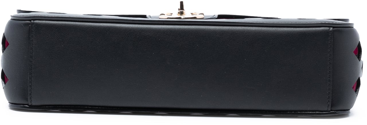 Chanel Large Perforated Calfskin See Through Flap Zwart