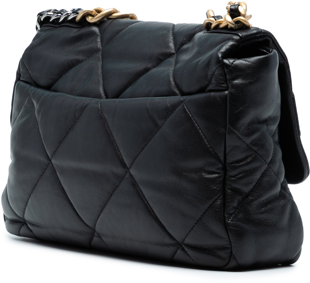 Chanel Large Lambskin 19 Flap Zwart