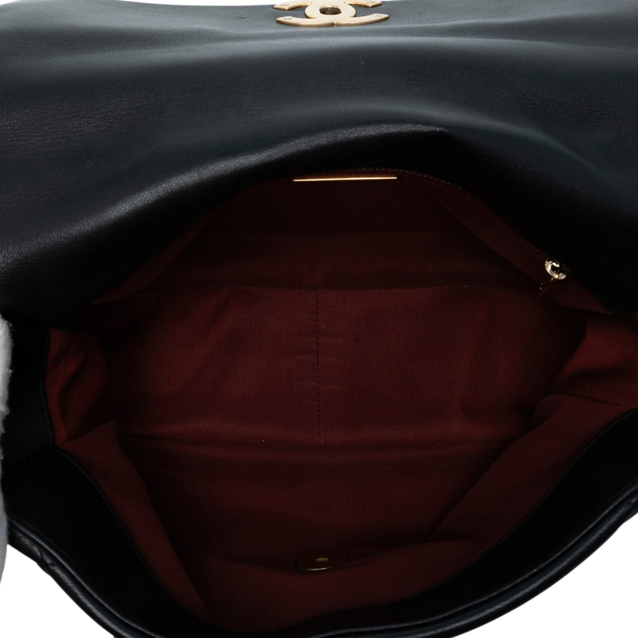 Chanel Large Lambskin 19 Flap Zwart
