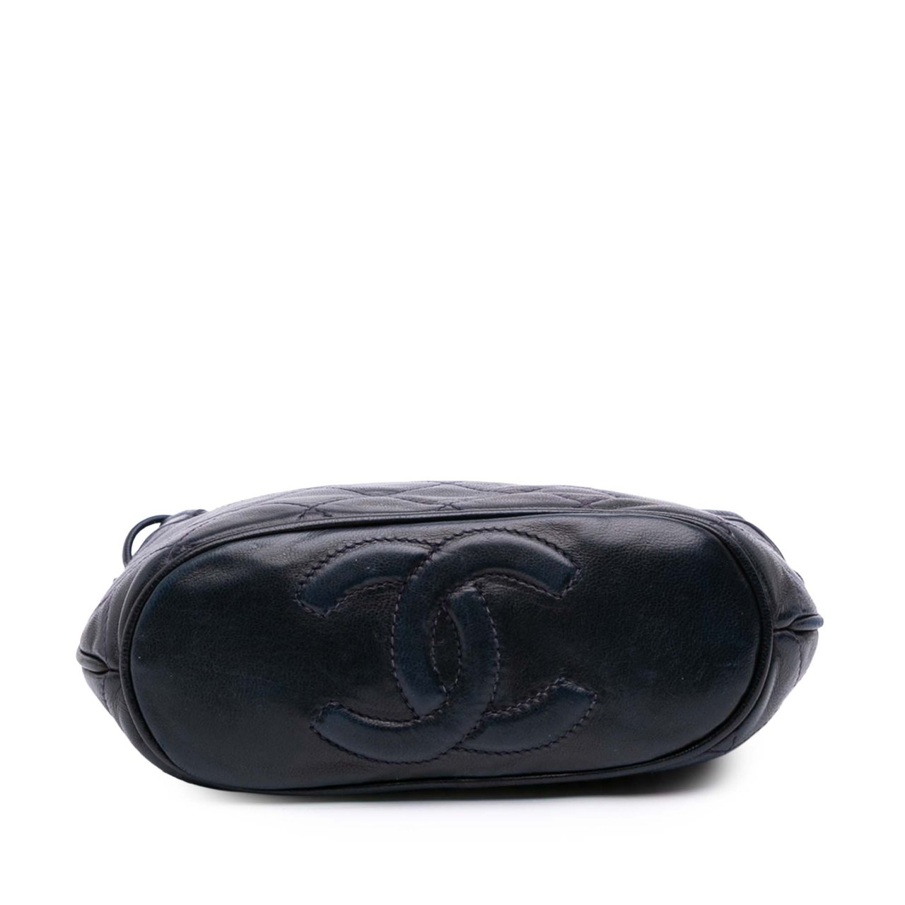 Chanel CC Quilted Lambskin Tassel Crossbody Blauw