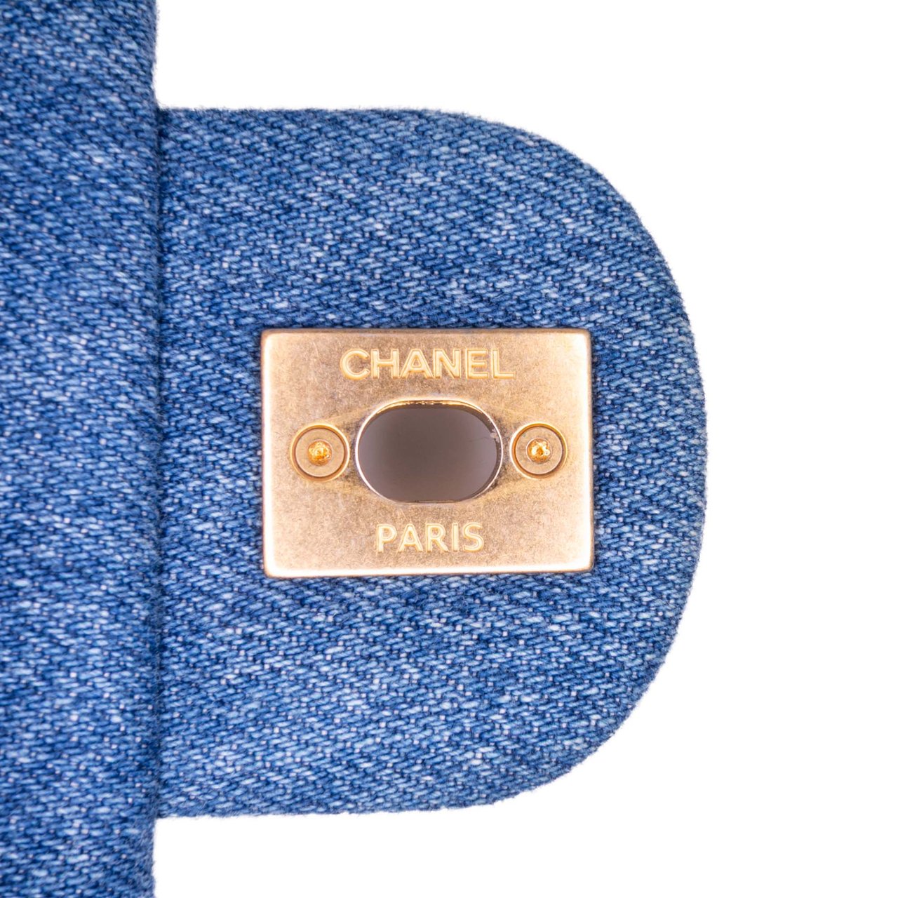 Chanel Mini Rectangular Quilted Denim Mood Flap Blauw