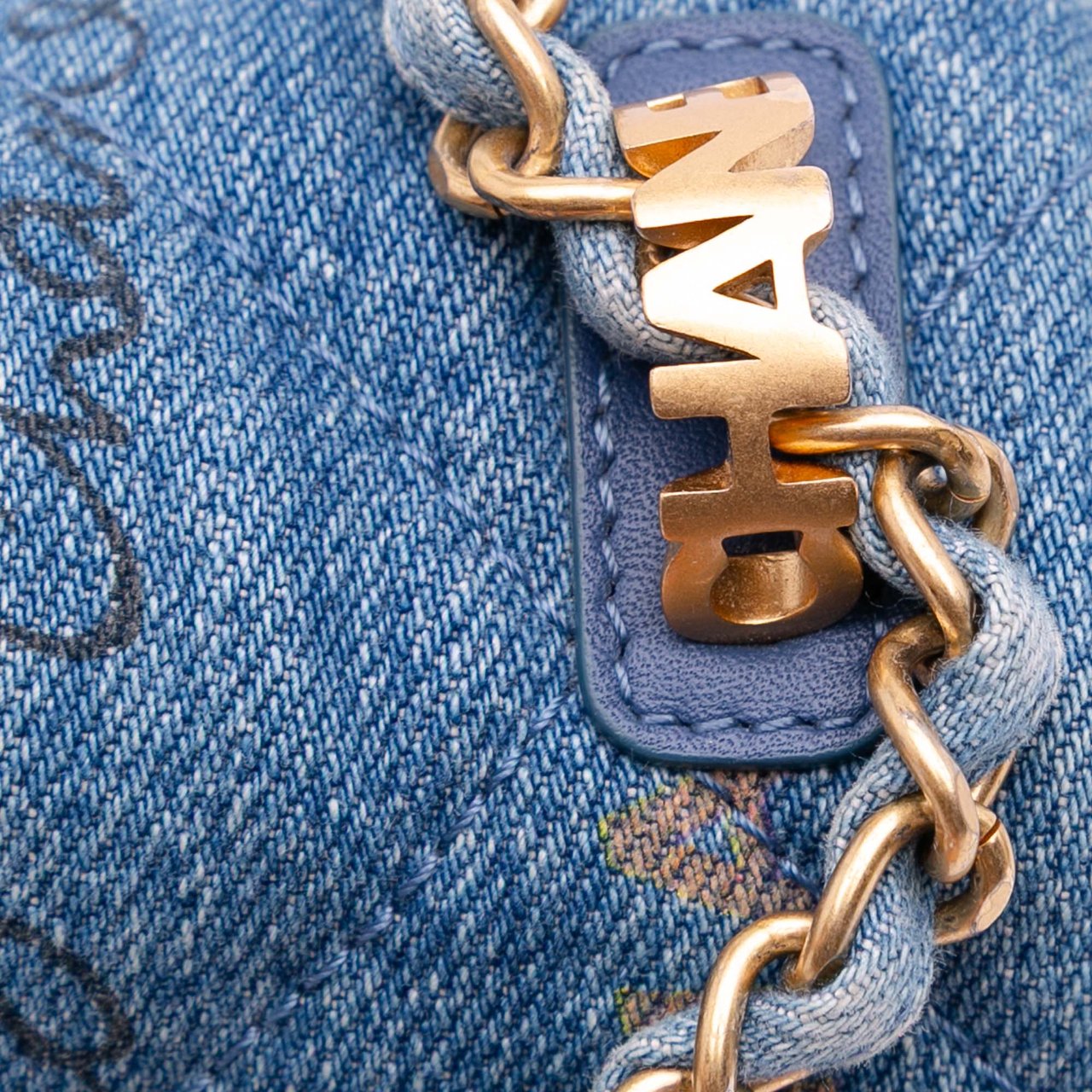 Chanel Mini Rectangular Quilted Denim Mood Flap Blauw