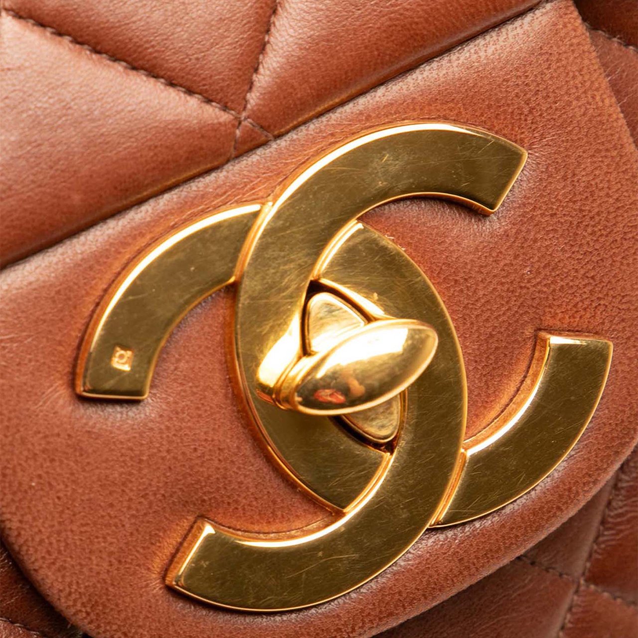 Chanel Jumbo XL Quilted Lambskin Flap Backpack Bruin