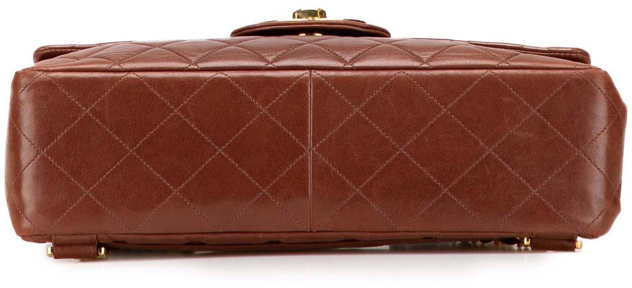 Chanel Jumbo XL Quilted Lambskin Flap Backpack Bruin