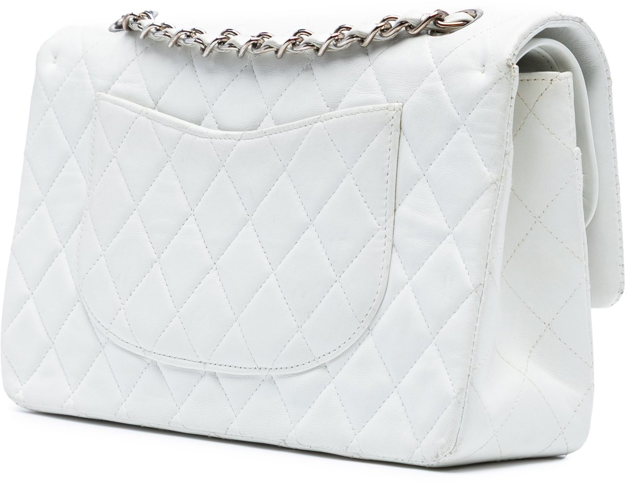 Chanel Medium Classic Lambskin Double Flap Wit