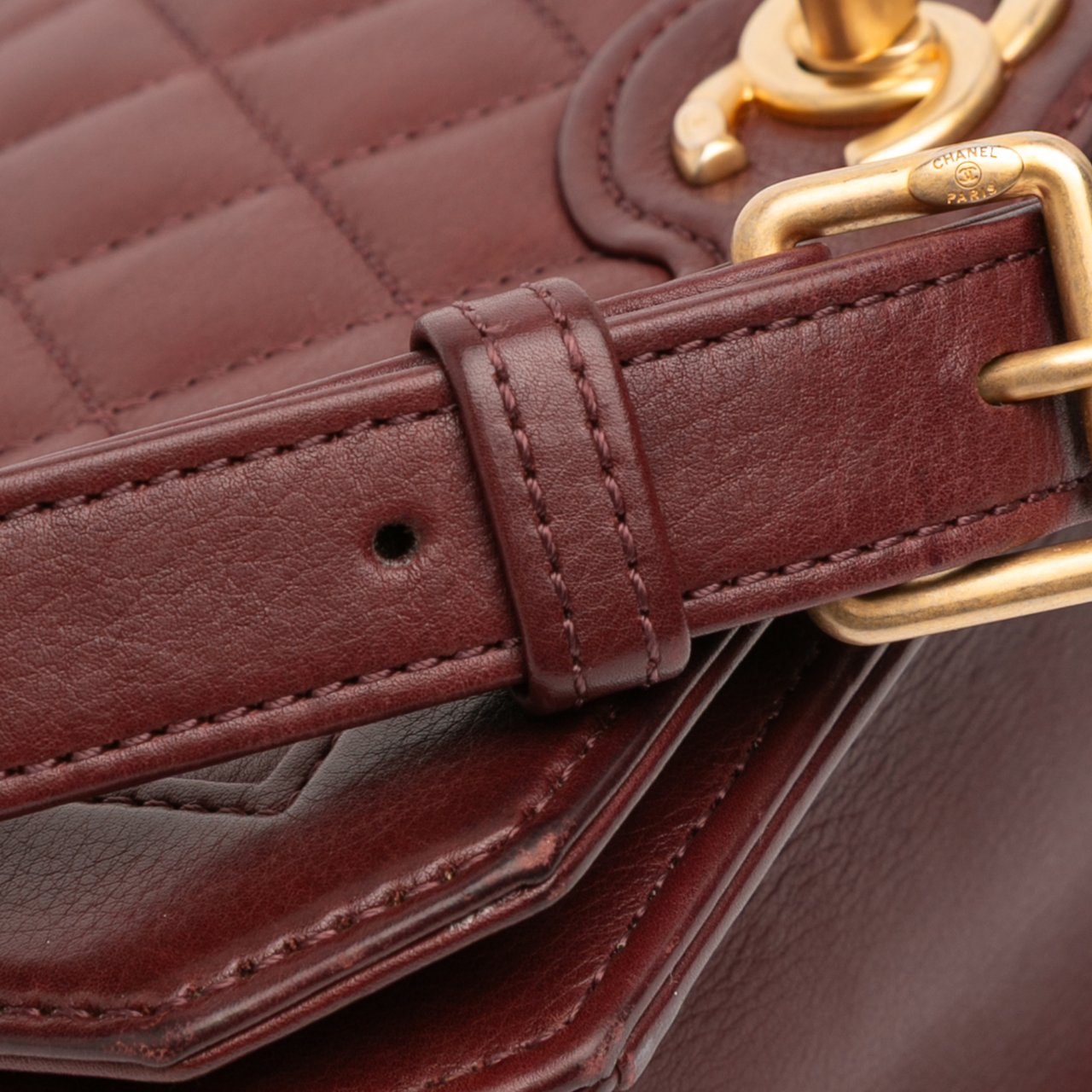 Chanel Small CC Quilted Calfskin Single Flap Rood