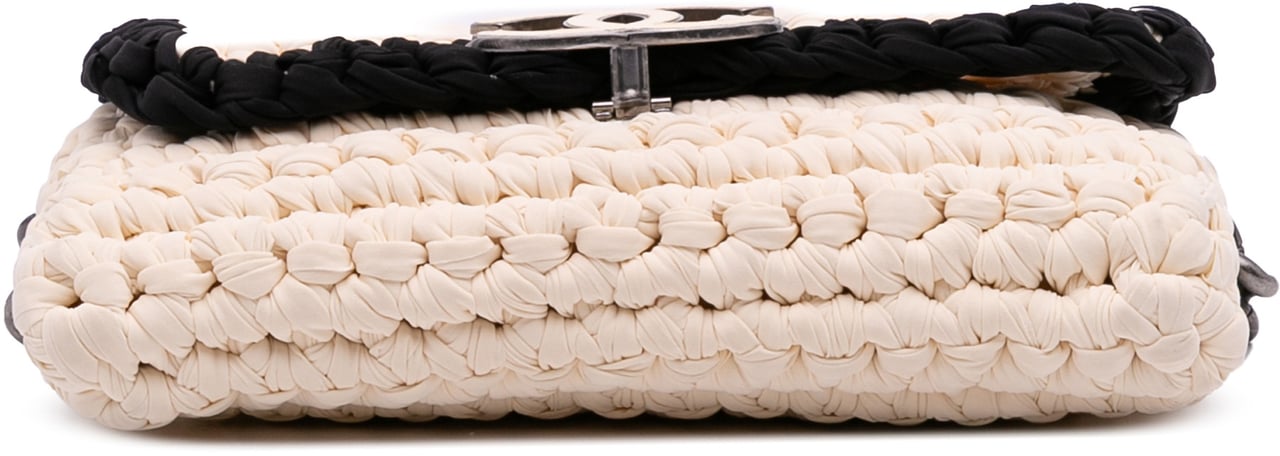 Chanel Neoprene Fancy Crochet Flap Wit