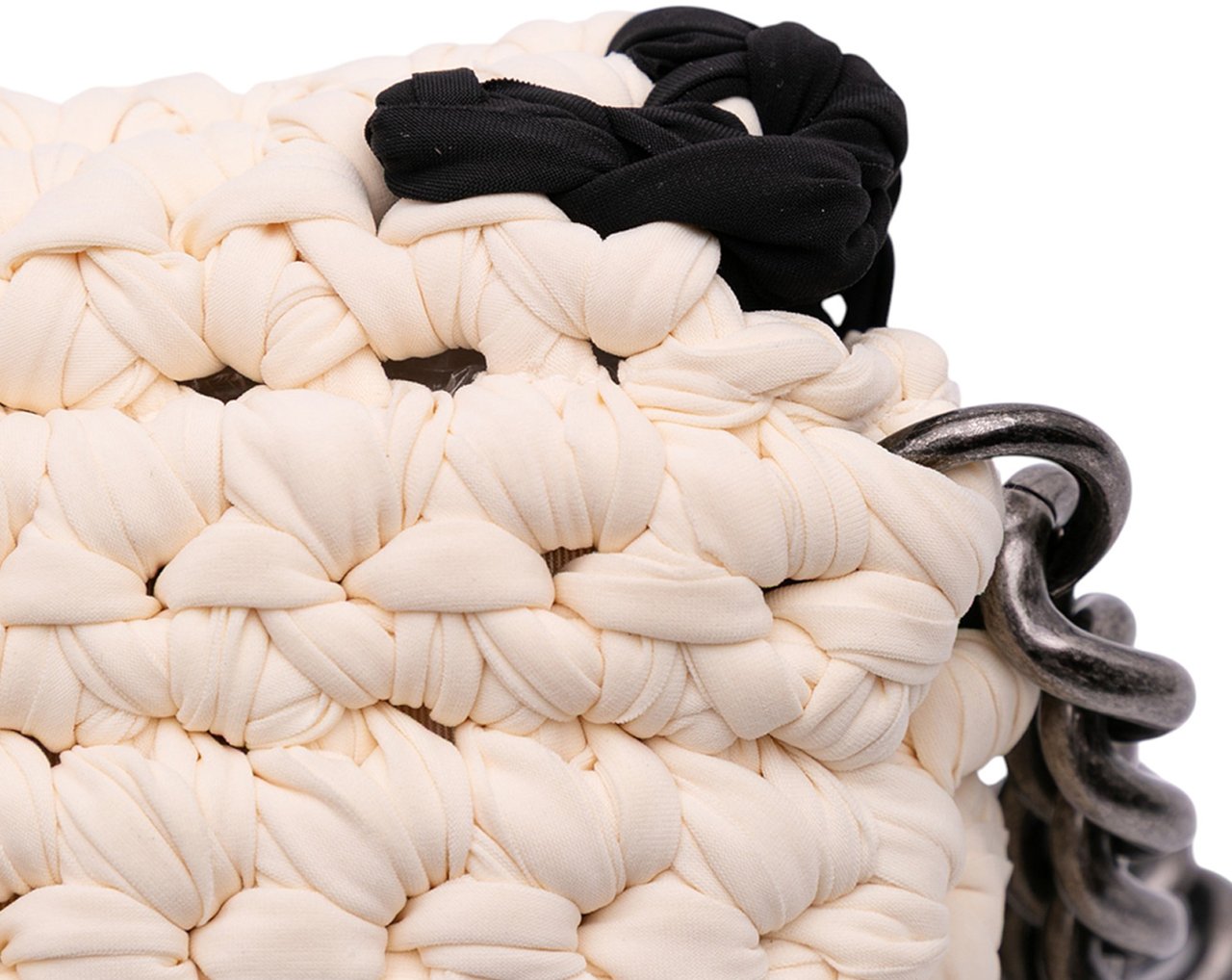 Chanel Neoprene Fancy Crochet Flap Wit