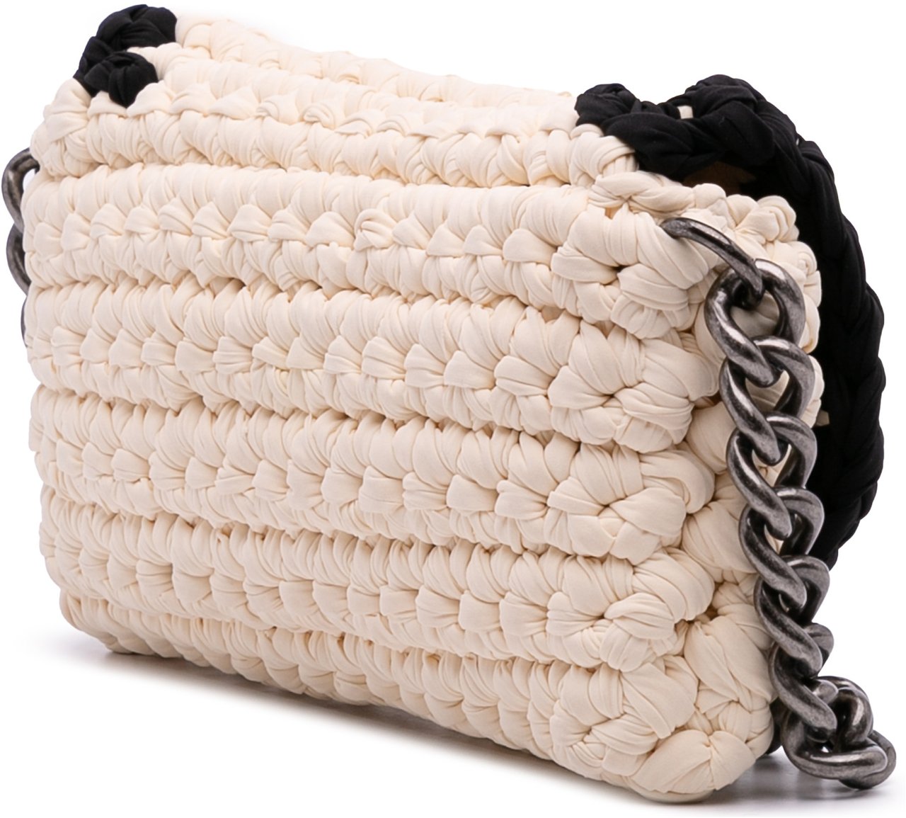 Chanel Neoprene Fancy Crochet Flap Wit