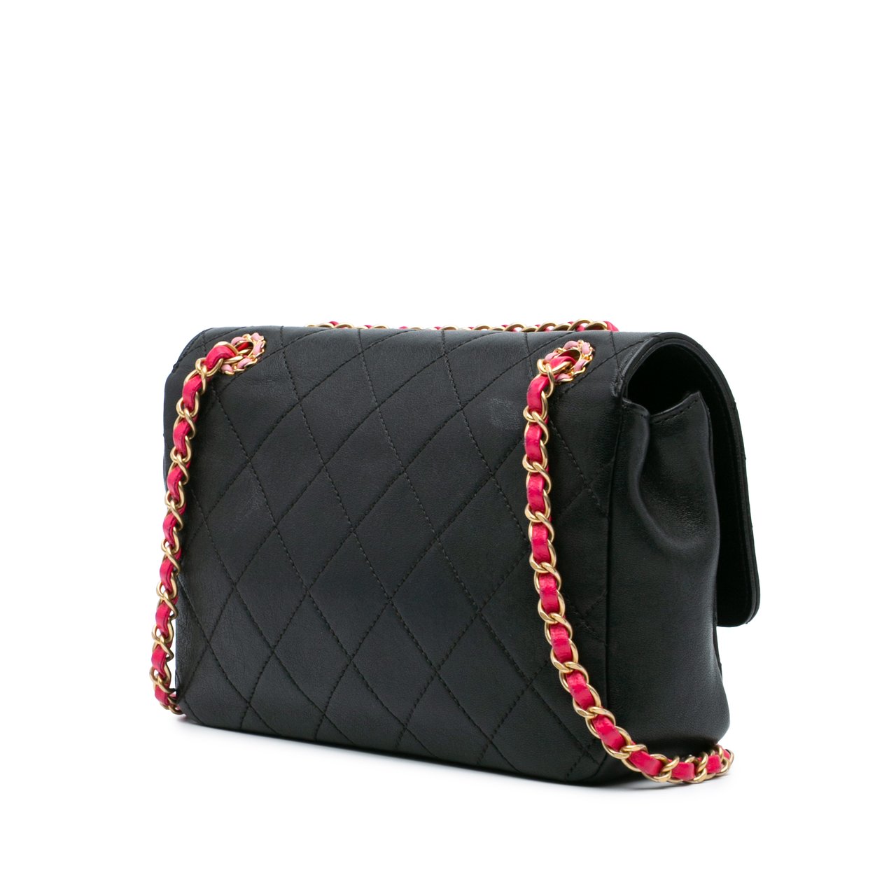 Chanel Quilted Calfskin CC Chain Logo Crossbody Zwart