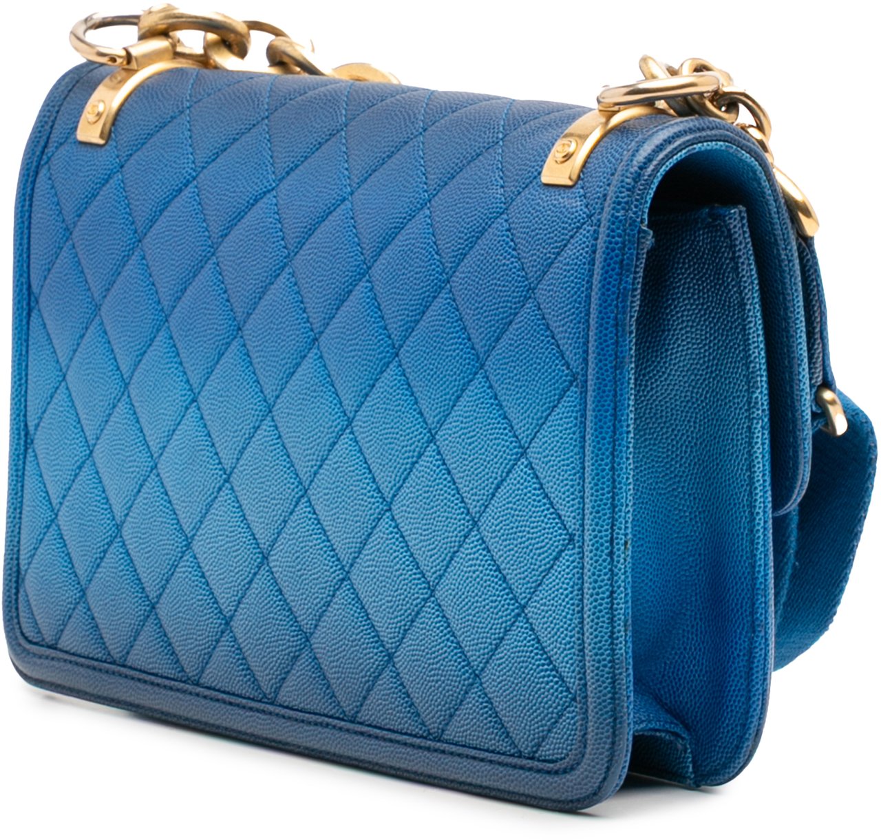 Chanel Medium Quilted Caviar Sunset On The Sea Flap Blauw