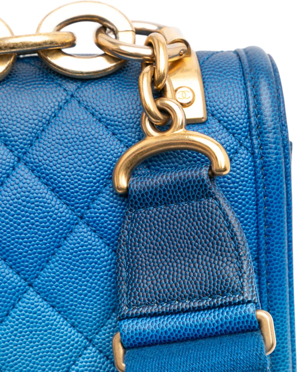 Chanel Medium Quilted Caviar Sunset On The Sea Flap Blauw