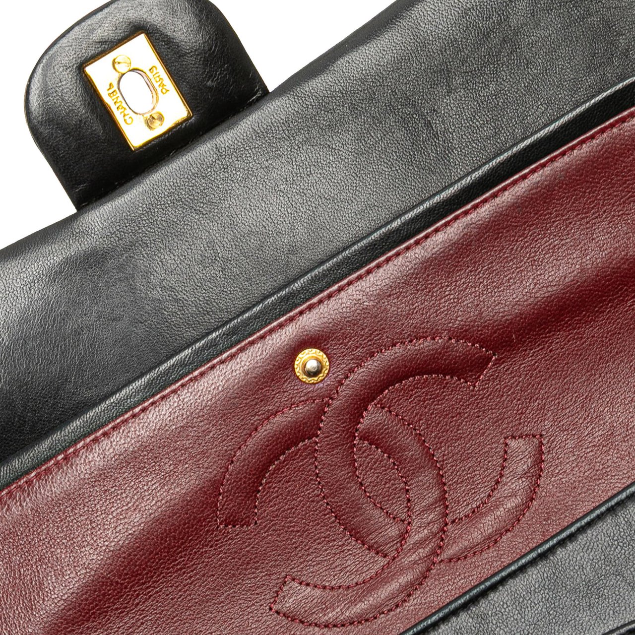 Chanel Medium Classic Lambskin Double Flap Zwart