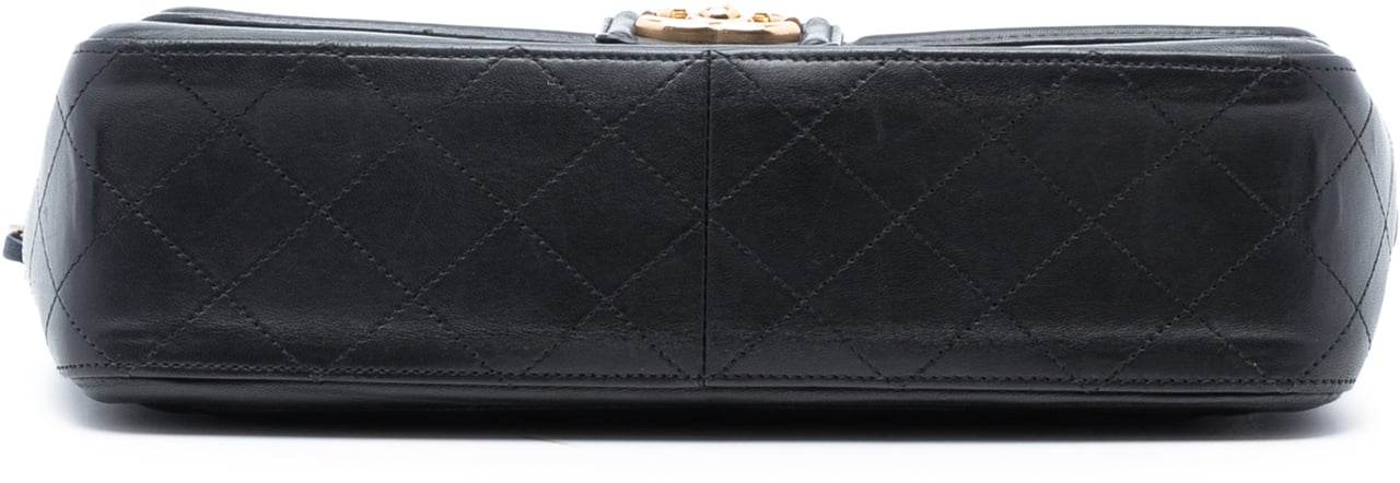 Chanel Large Bicolor Quilted Lambskin Elegant CC Flap Blauw