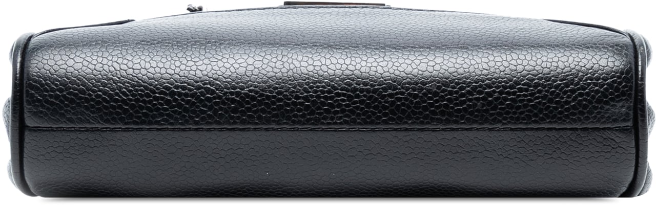 Chanel Mini Quilted Caviar Accordion Flap Zwart