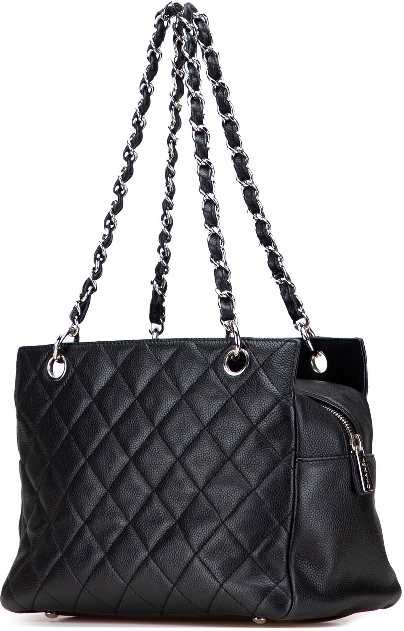 Chanel Petite Caviar Timeless Tote Zwart