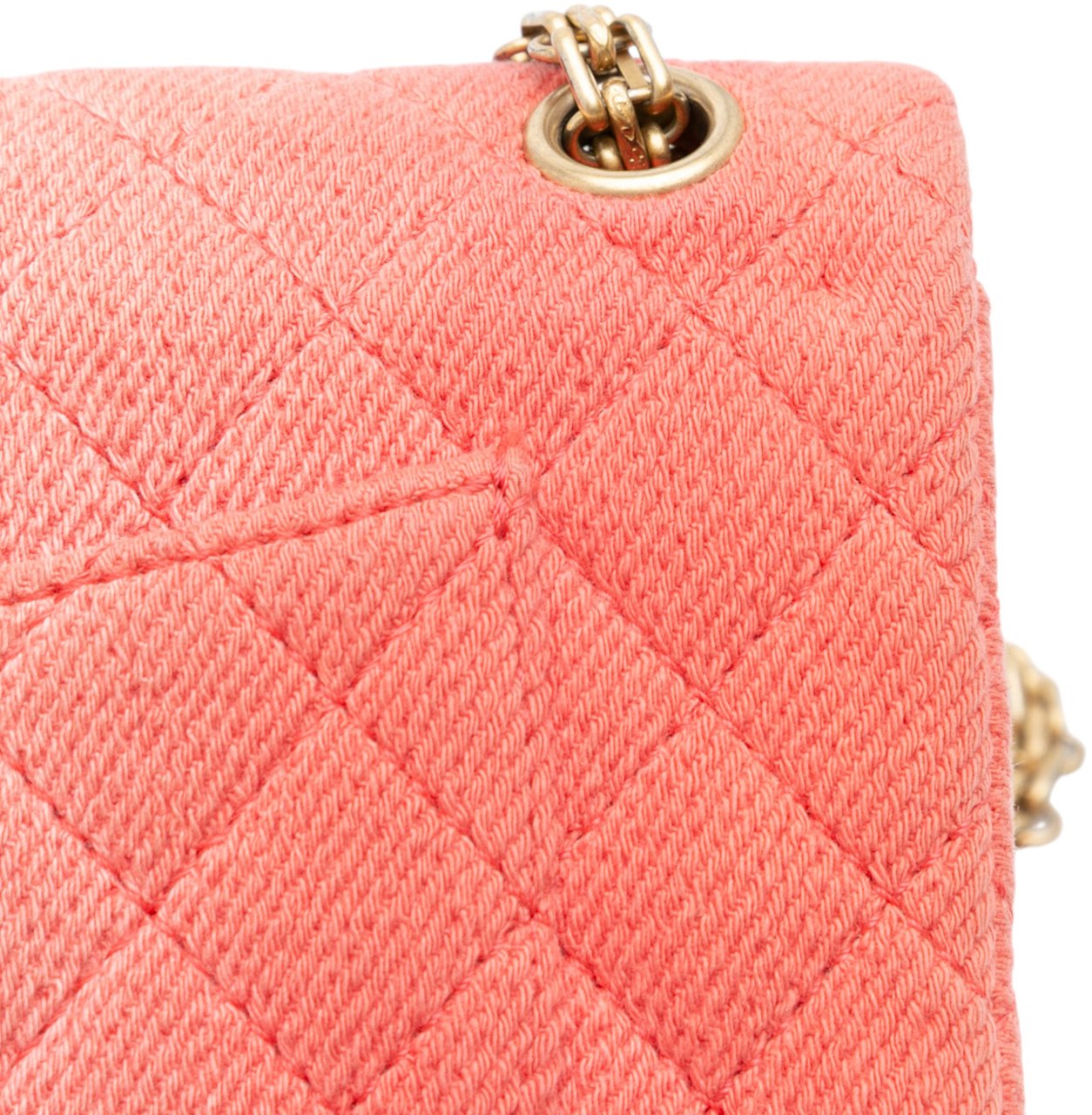 Chanel Reissue 2.55 Quilted Denim Ombre Double Flap 225 Oranje