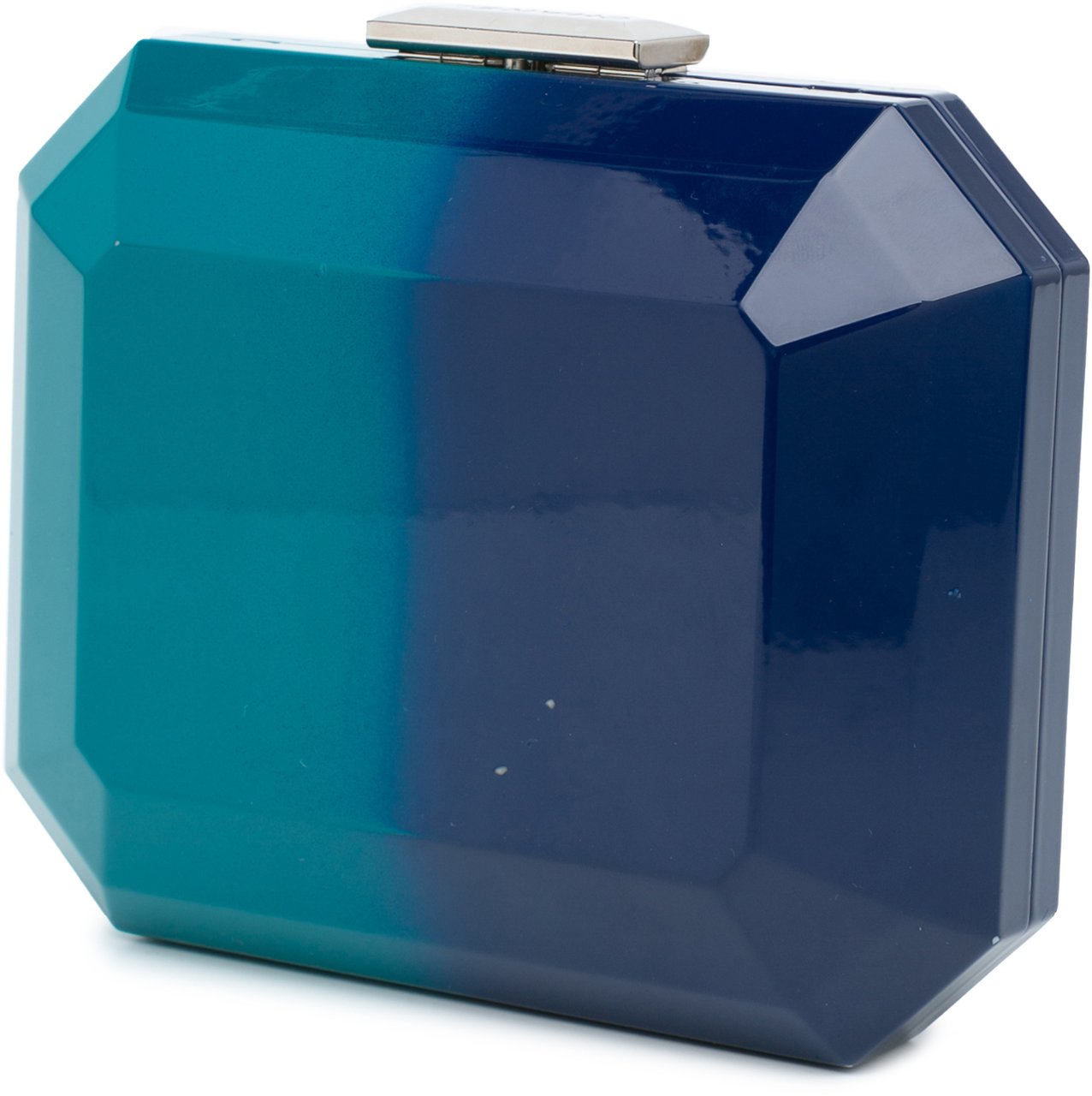 Chanel CC Ombre Acrylic Clutch on Chain Blauw