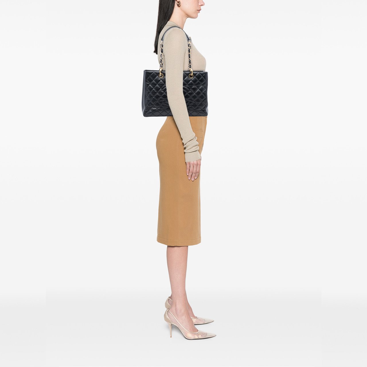 Chanel Caviar Grand Shopping Tote Zwart