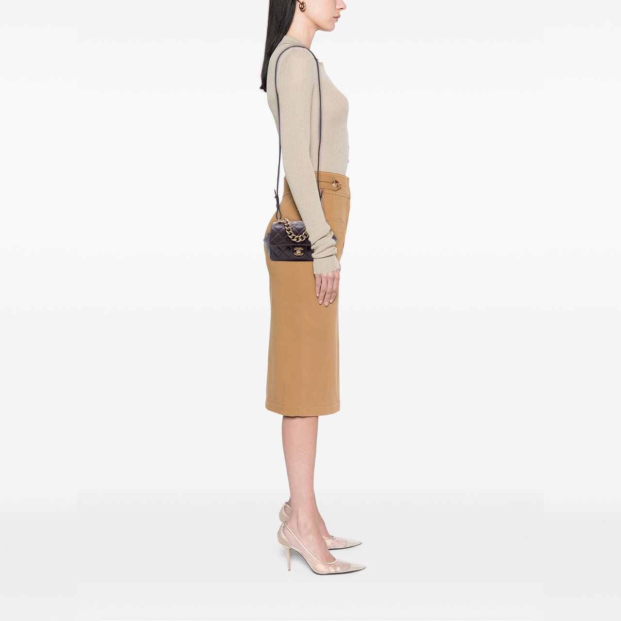 Chanel Mini Quilted Sheepskin Trapezio Flap Rood