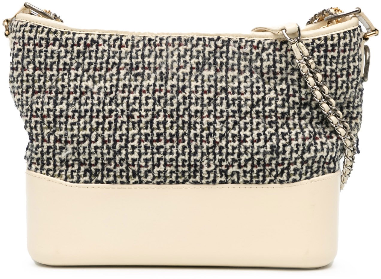 Chanel Medium Tweed and Lambskin Gabrielle Crossbody Blauw