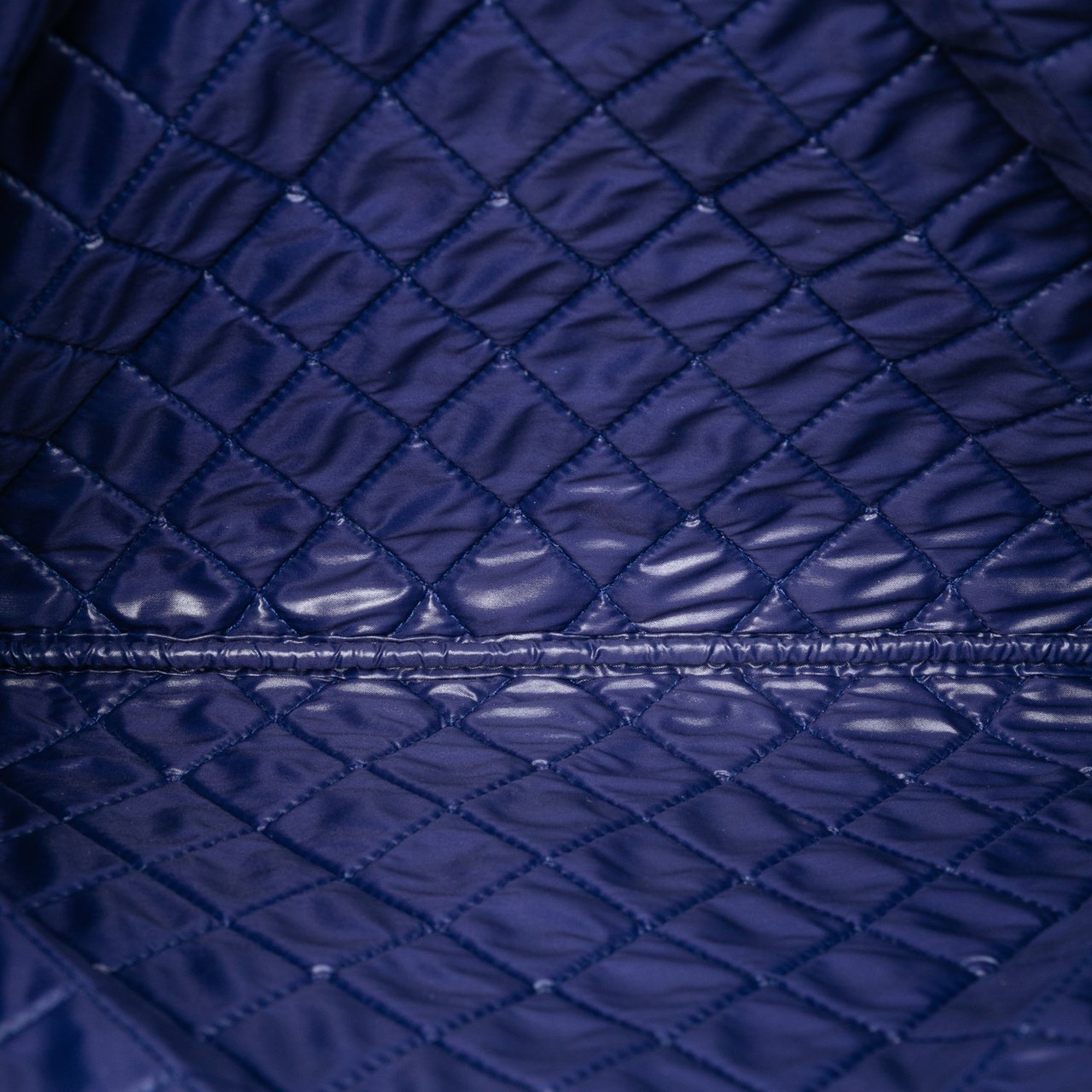 Chanel CC Bi Quilted Lambskin O Case Clutch Blauw