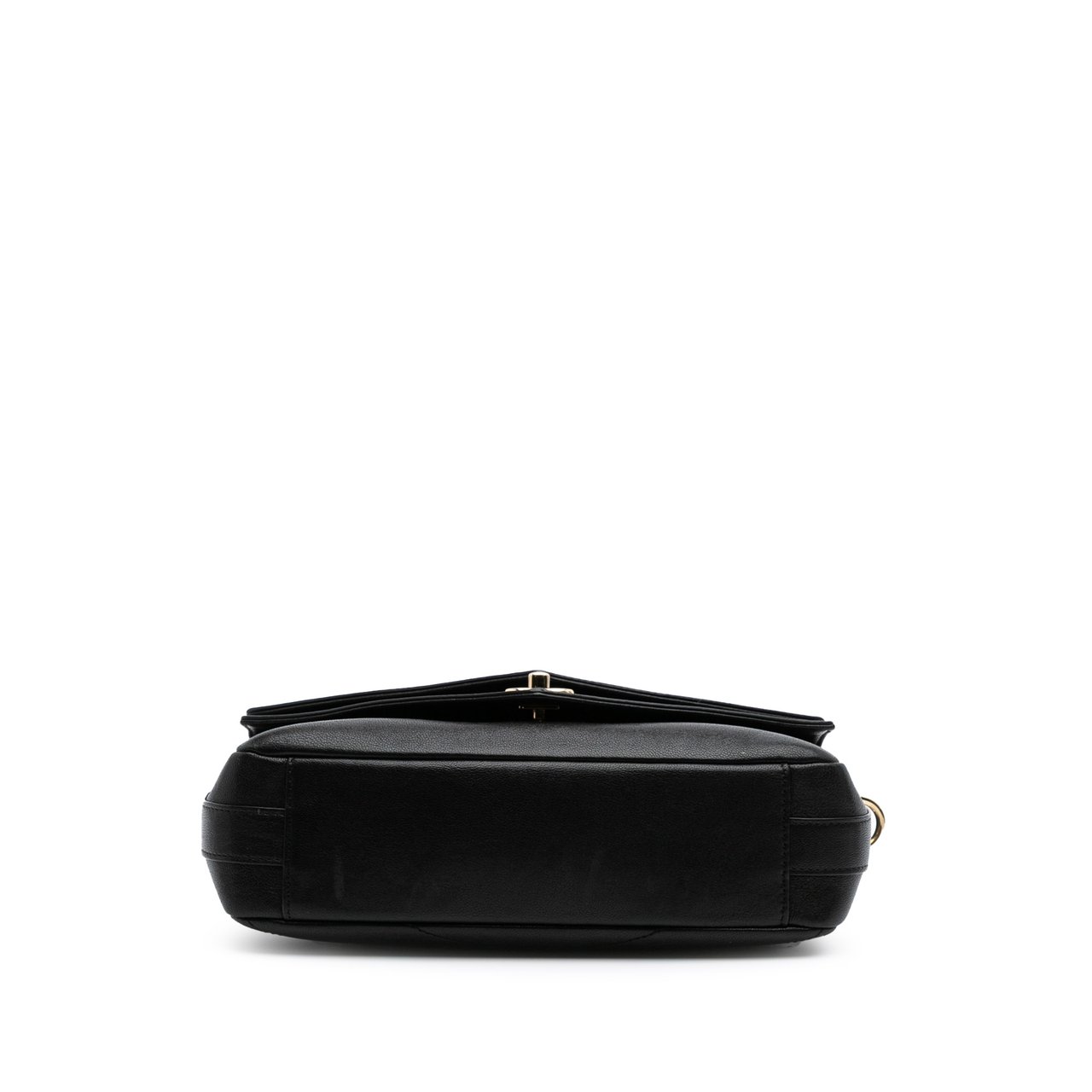 Chanel Mini Quilted Sheepskin Double Chevron Flap Zwart