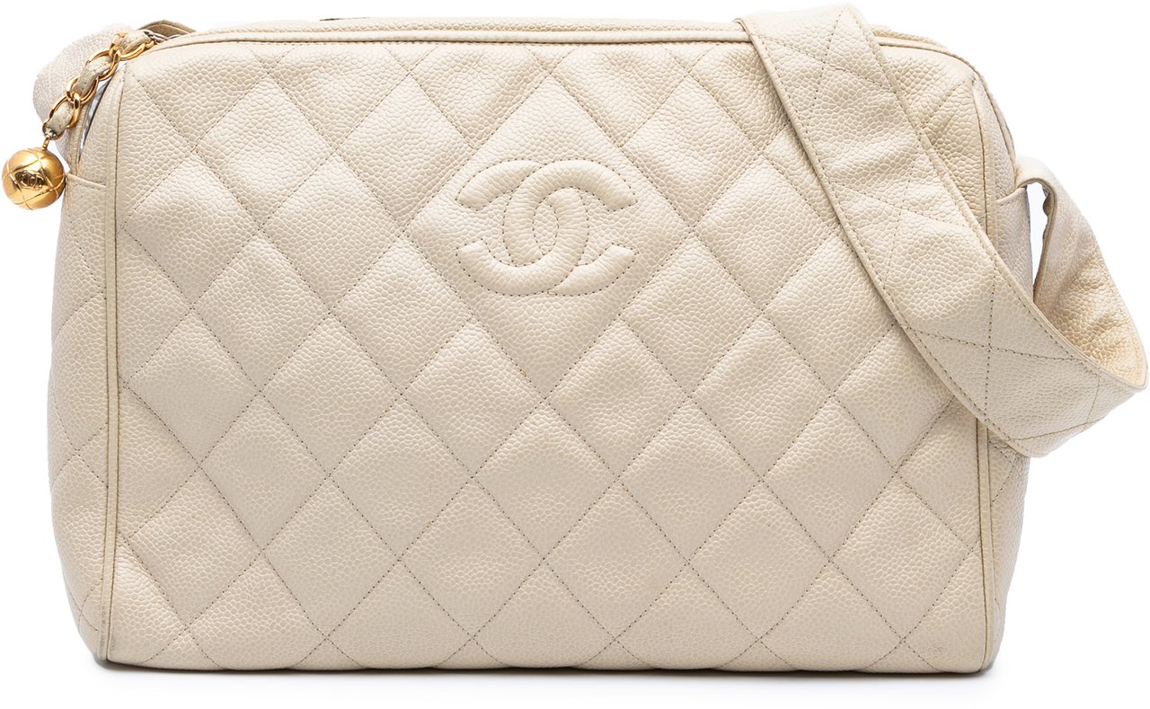 Chanel CC Quilted Caviar Crossbody Wit